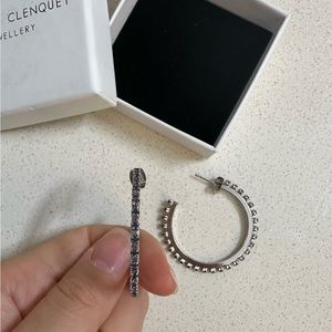 Justin clenquet violet crystal hoop